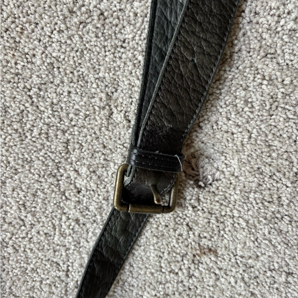 Liebeskind Berlin Dark Green Charcoal Gray Leather Shoulder Crossbody Bag - Picture 9 of 11